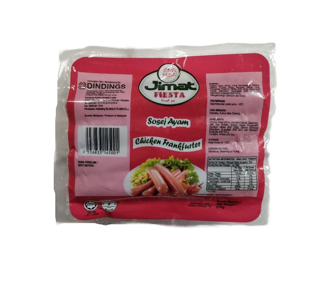 Jimat Jmf Smoked Chicken Frank 270g x 32pkt