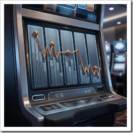 Downward trend on a gaming machine display.