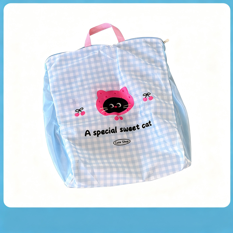 Laundry bag with handle, polyester