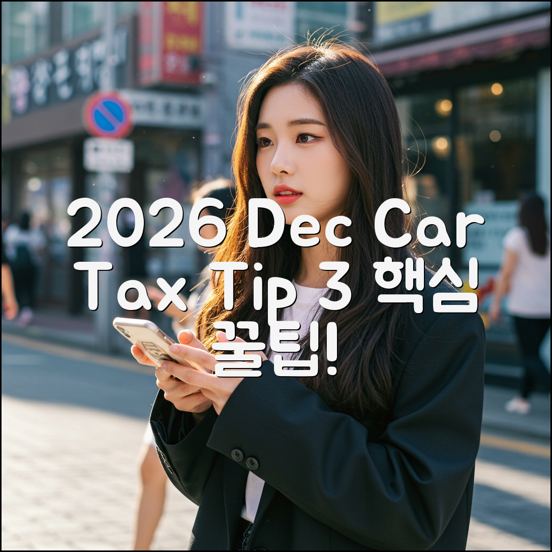 2026년 12월 자동차세 납부 3가지 핵심