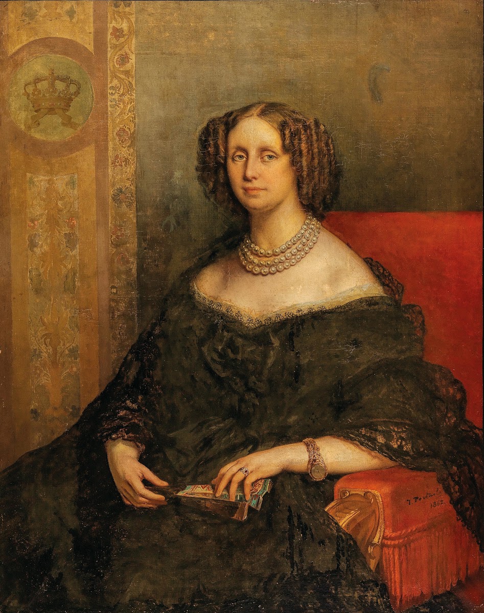 Portrait of Louise dOrléans Queen of Belgium Palermo 1812 1850 Ostende 1862