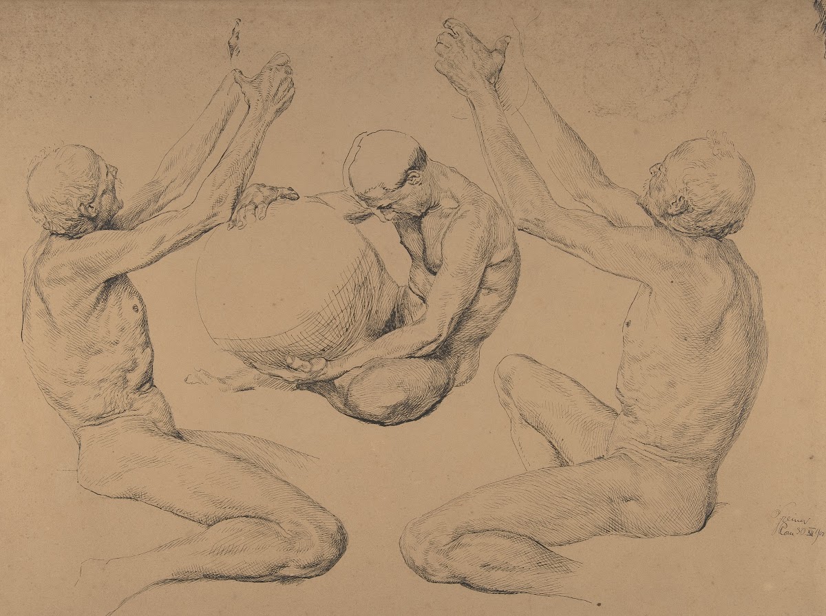 Sheet of studies for Ex Libris Victor Graf von Rex 1900