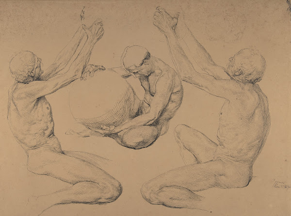 Sheet of studies for Ex Libris Victor Graf von Rex 1900