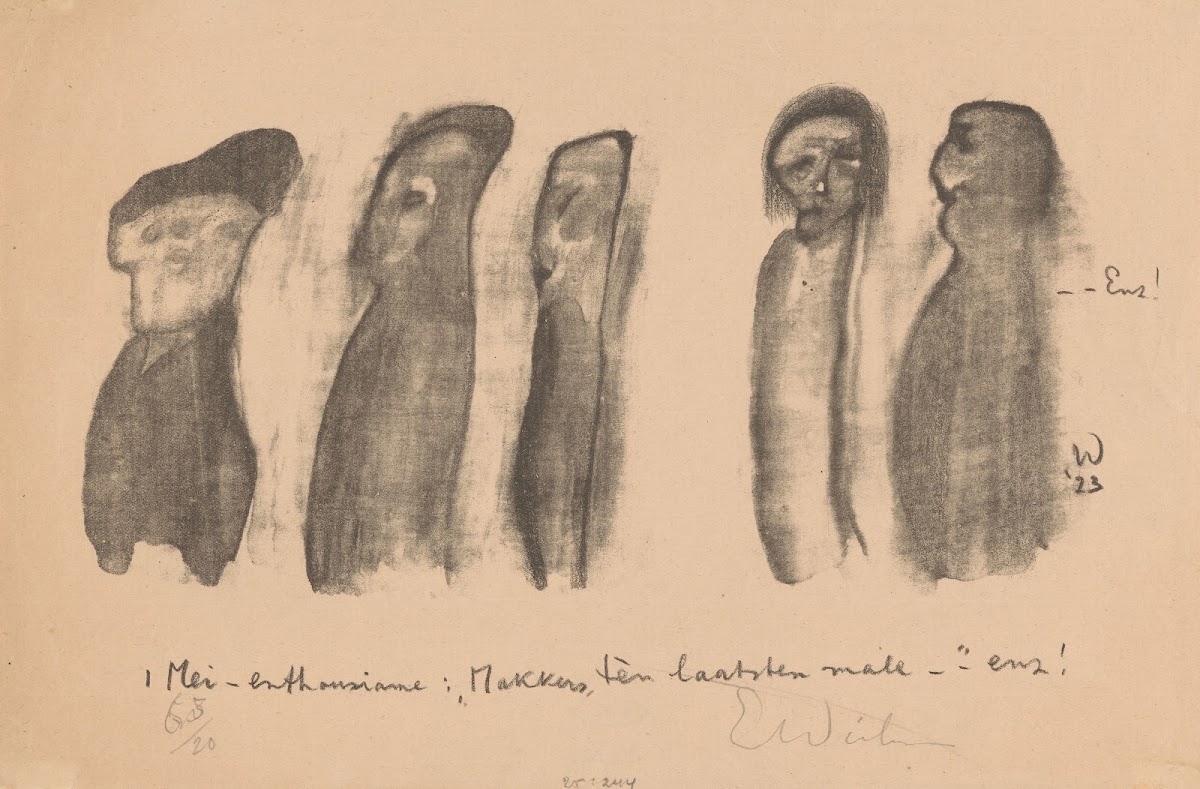 Vijf figuren op de Dag van de Arbeid 1923