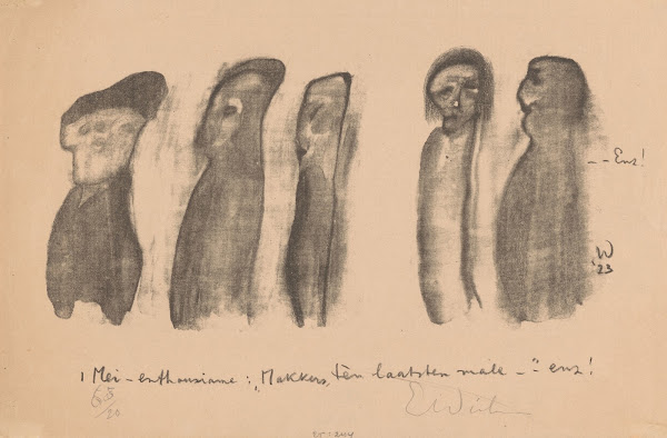 Vijf figuren op de Dag van de Arbeid 1923