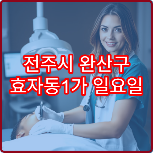 전주시 완산구 효자동1가 일요일 진료 치과 갑작스런 치통 응급 대응