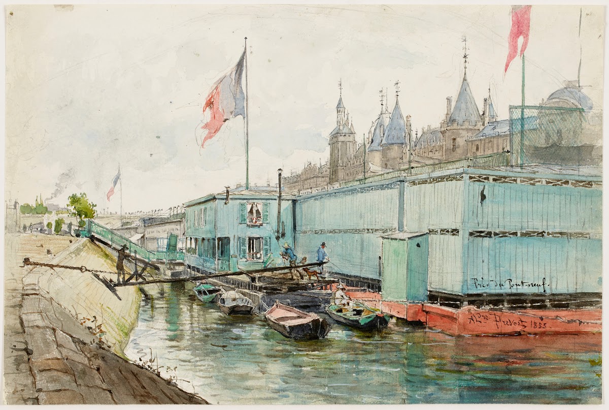 Bains froids au dessous du Pont Neuf 1885