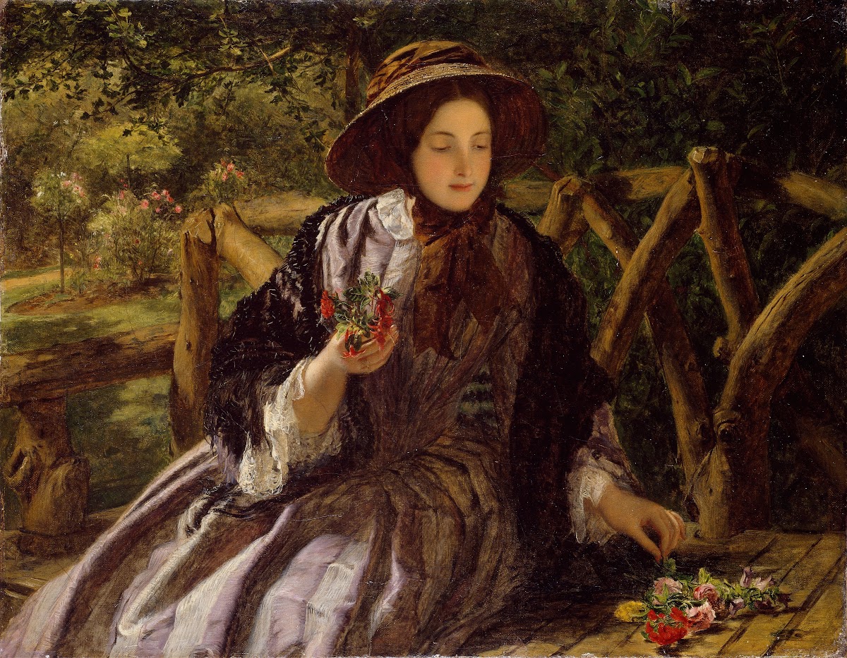 Garden Flowers Making A Posy 1855 1856