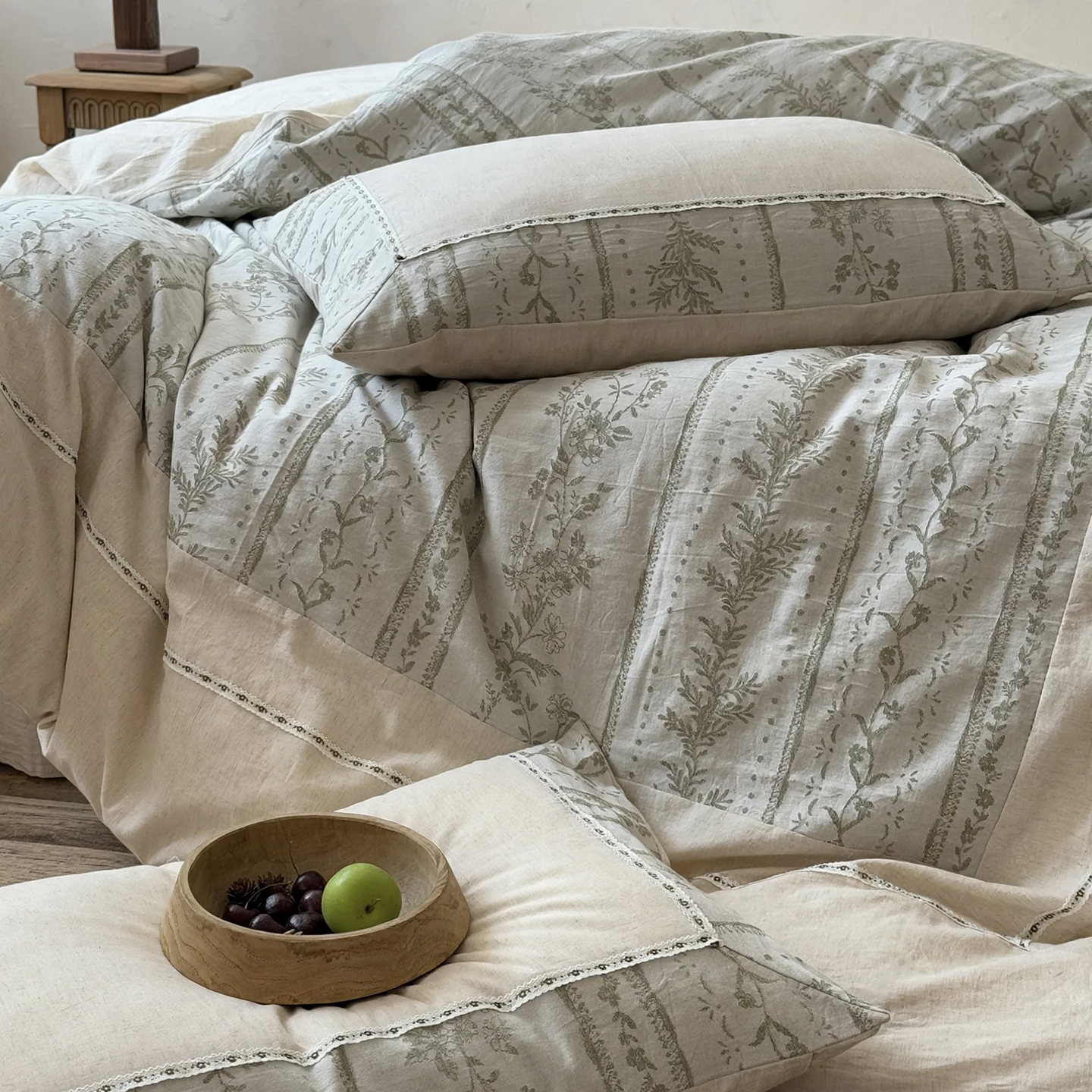 Cotton-Linen Bed Linen, 4-piece, 100 thread count