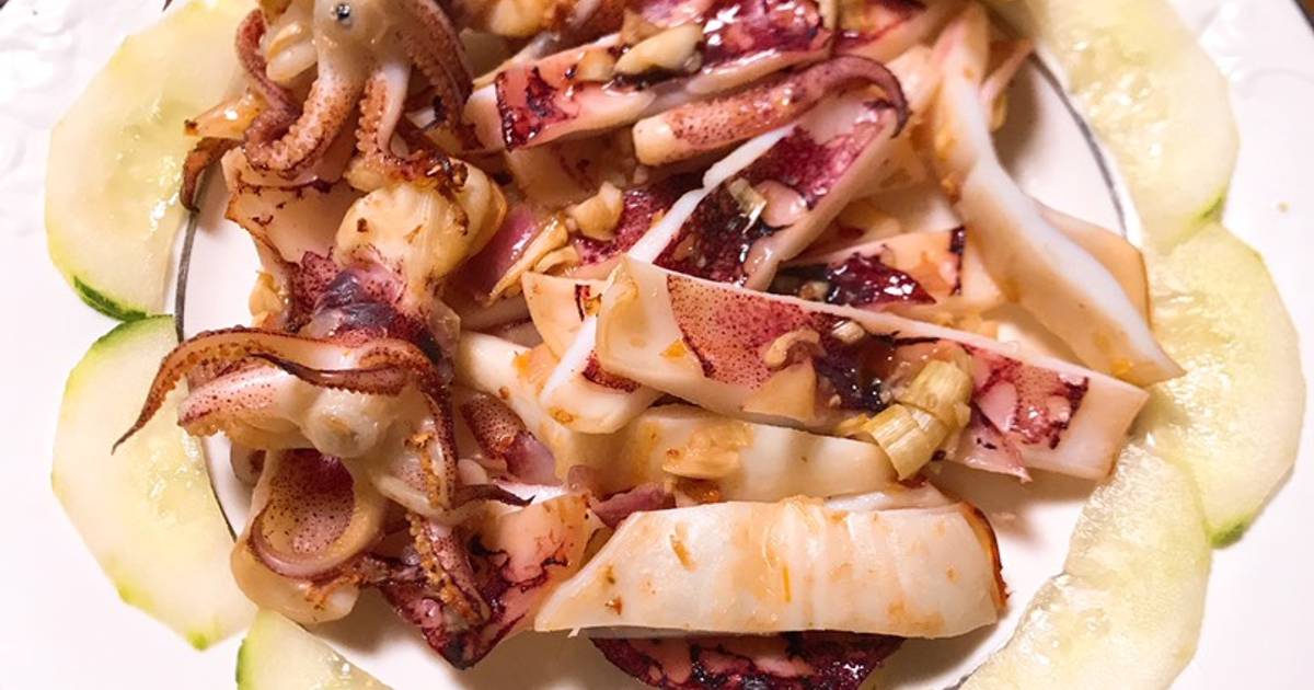 Mực nướng sa tế giòn, ngọt