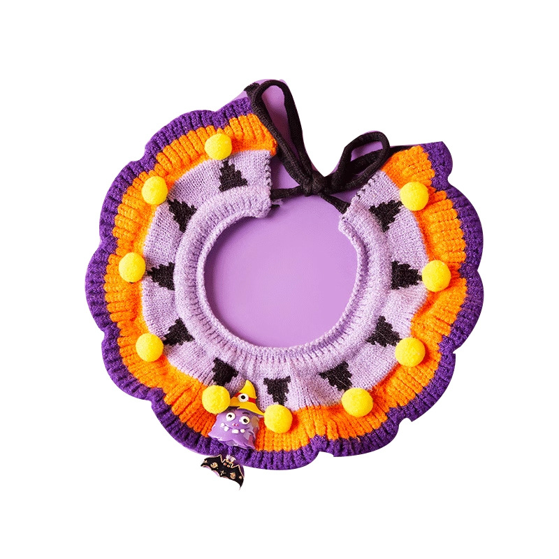 Halloween pumpkin pattern collar for dogs