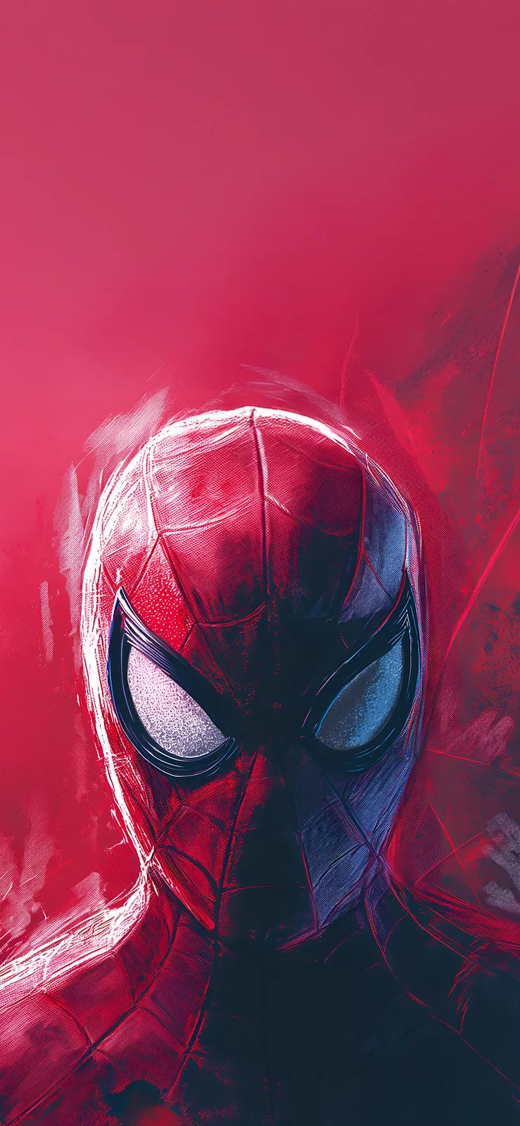 Spider-Man Artistic Mask Portrait - Digital Illustration 2K iPhone Wallpaper (1772x3839)