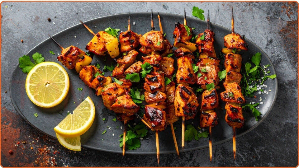 Thịt gà xiên nướng