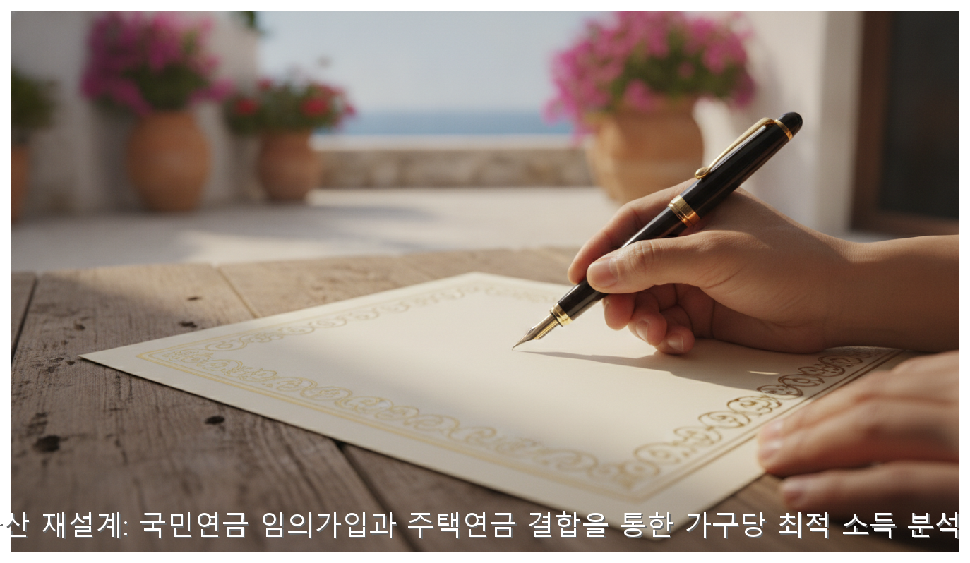 2026년 은퇴 자산 재설계: 국민연금 임의가입과 주택연금 결합을 통한 가구당 최적 소득 분석 및 세무 가이드 핵심 안내 및 분석 인포그래픽 (3)