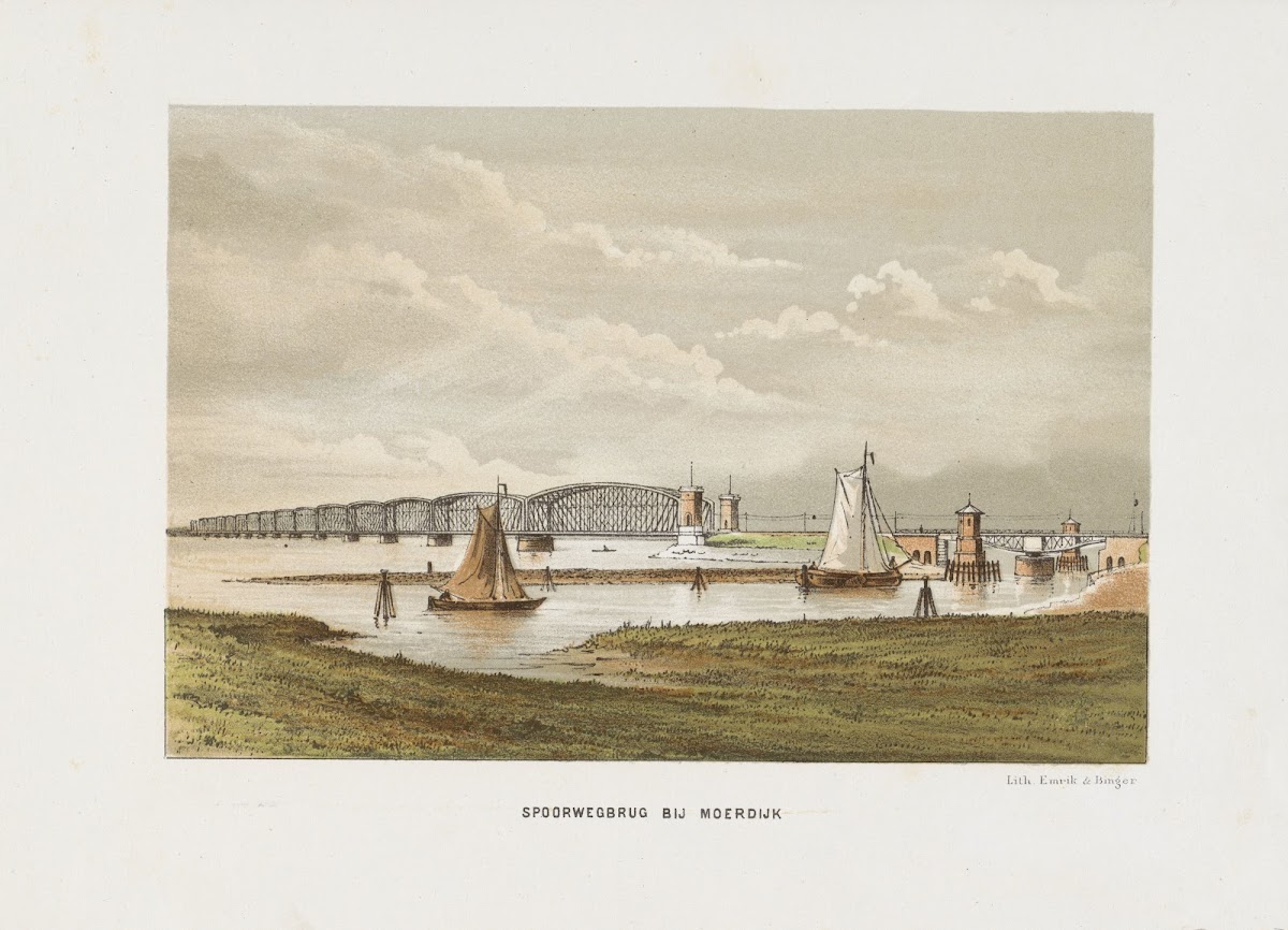 Spoorwegbrug bij Moerdijk 1872 1874