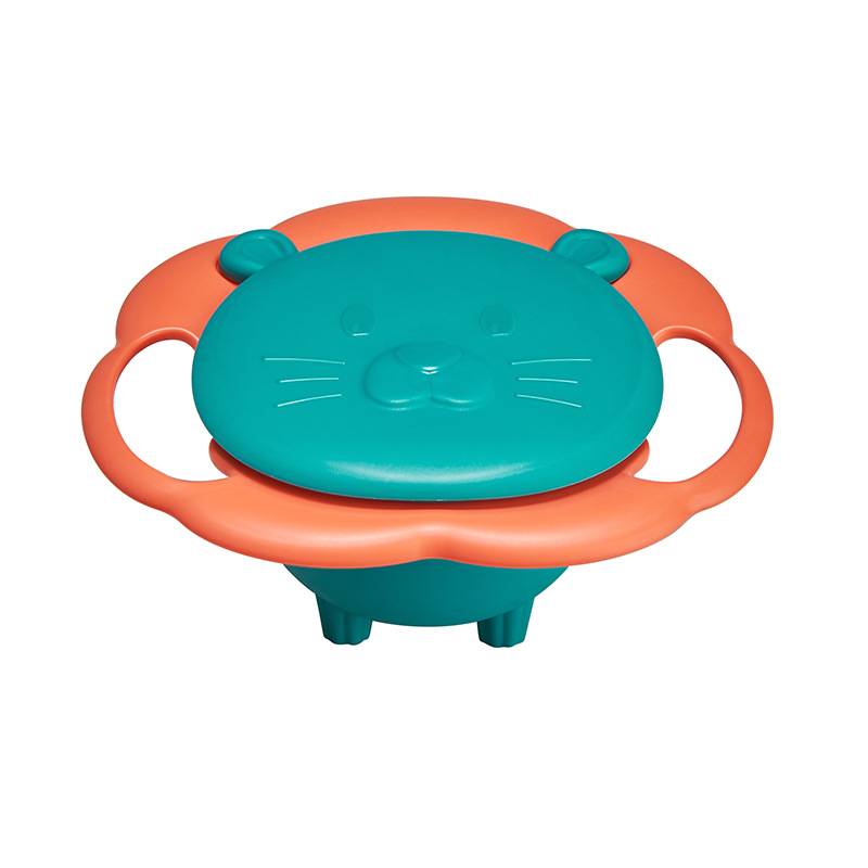 Rotating Kids' Bowl, 19 cm, PP, non-slip