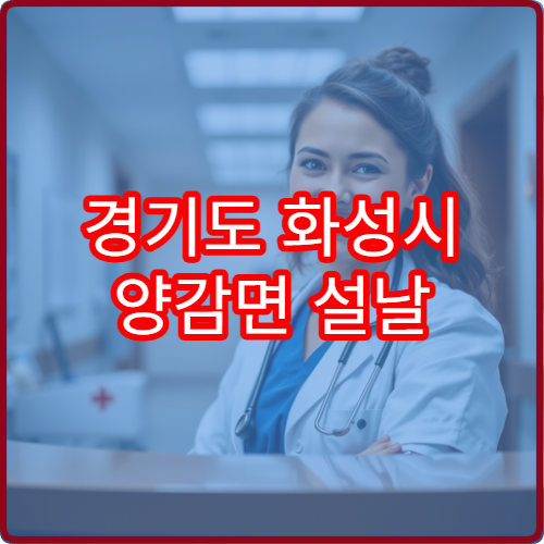 경기도 화성시 양감면 설날 연휴 당직약국 위치와 시간 확인