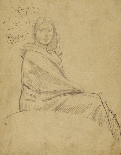 Etude de femme pour La Pensée plafond du vestibule du Petit Palais 1907