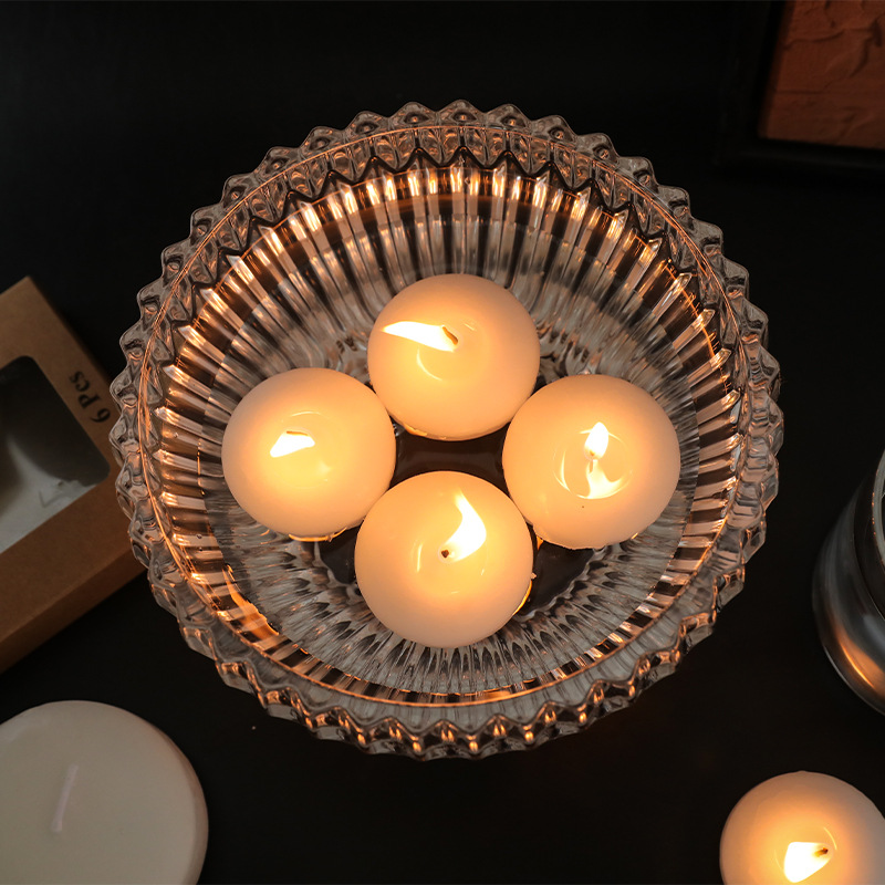 Soy wax floating candles, cylindrical