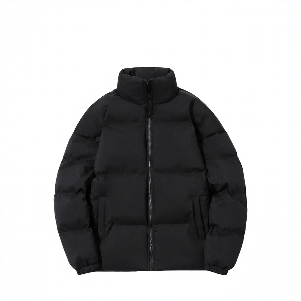 Padded men's jacket with stand-up collar