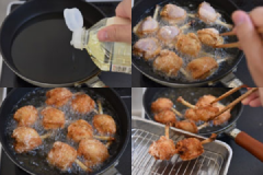 Bột khoai tây cho ra dĩa, lăn cánh gà qua một lớp bột. Làm nóng chảo với dầu ăn, lần lượt cho cánh gà vào chiên trên lửa nhỏ đến khi cánh gà chín vàng giòn đều các mặt thì vớt ra để đó cho ráo dầu đươc.
