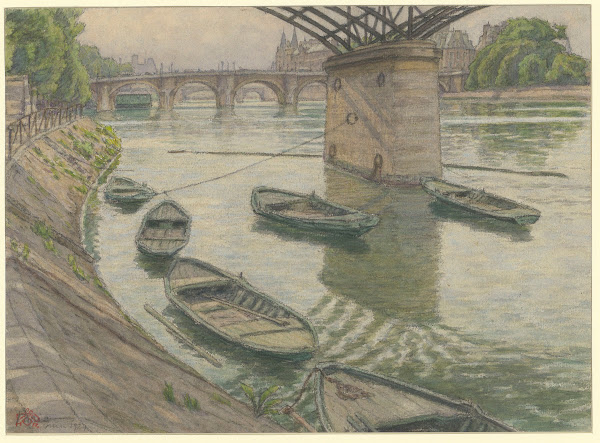 Paris Quai du Louvre 1921