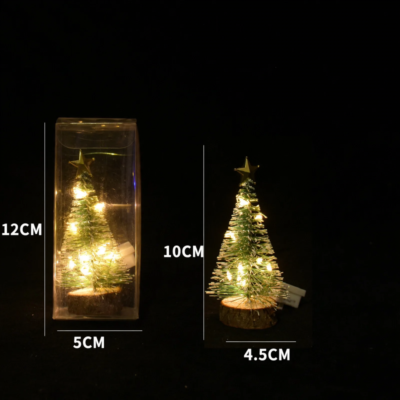 DIY Mini Christmas Tree, glowing table decoration