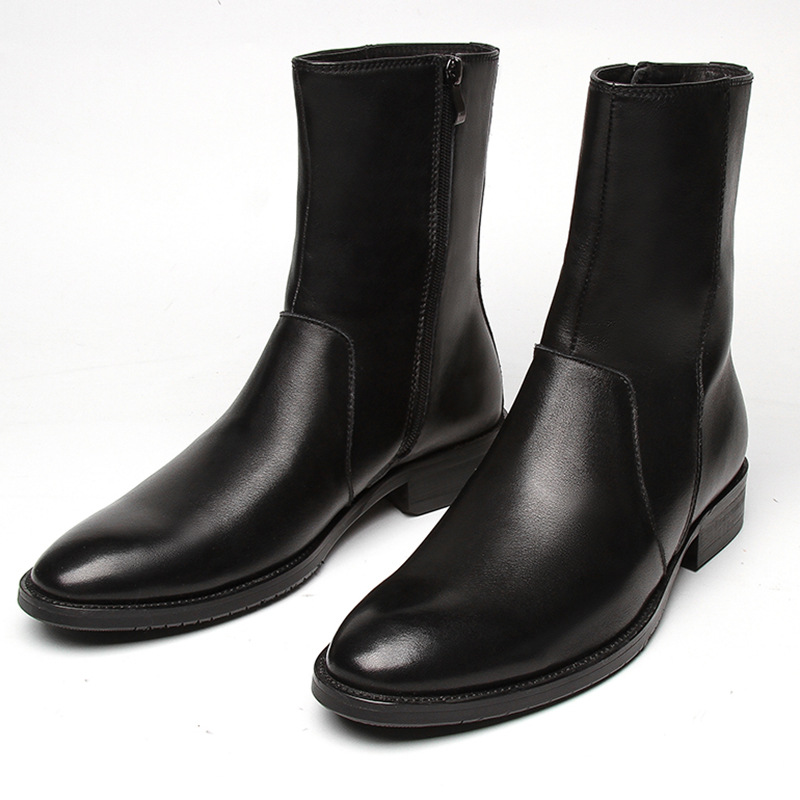 Men's Leather Ankle Boots, Classic Chelsea Boots
