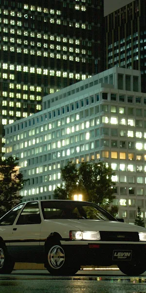 Toyota Corolla Levin AE86 Night 4K Wallpaper Background