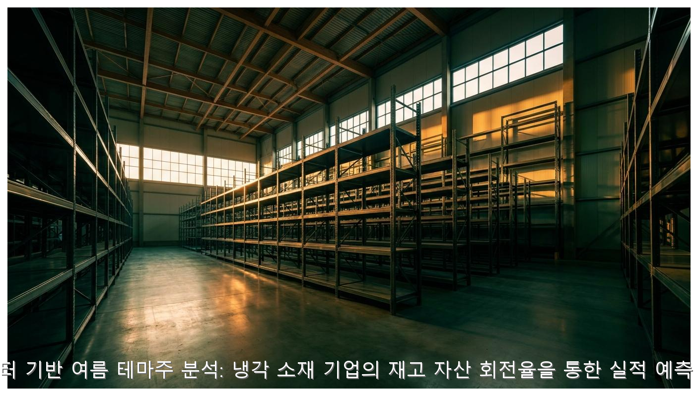 데이터 기반 여름 테마주 분석: 냉각 소재 기업의 재고 자산 회전율을 통한 실적 예측 전략 핵심 안내 및 분석 인포그래픽 (2)