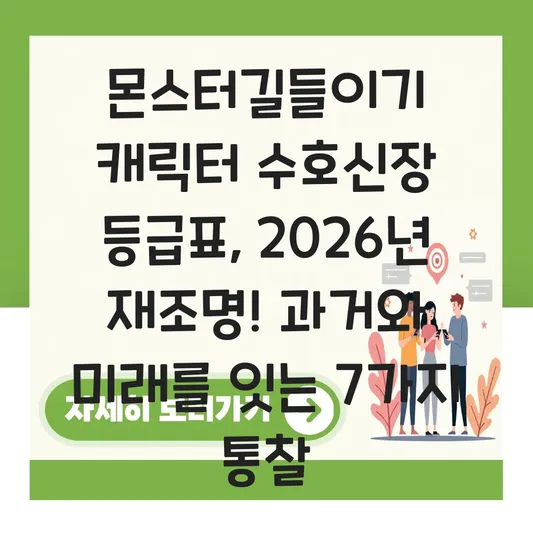 몬스터길들이기 캐릭터 수호신장 등급표
