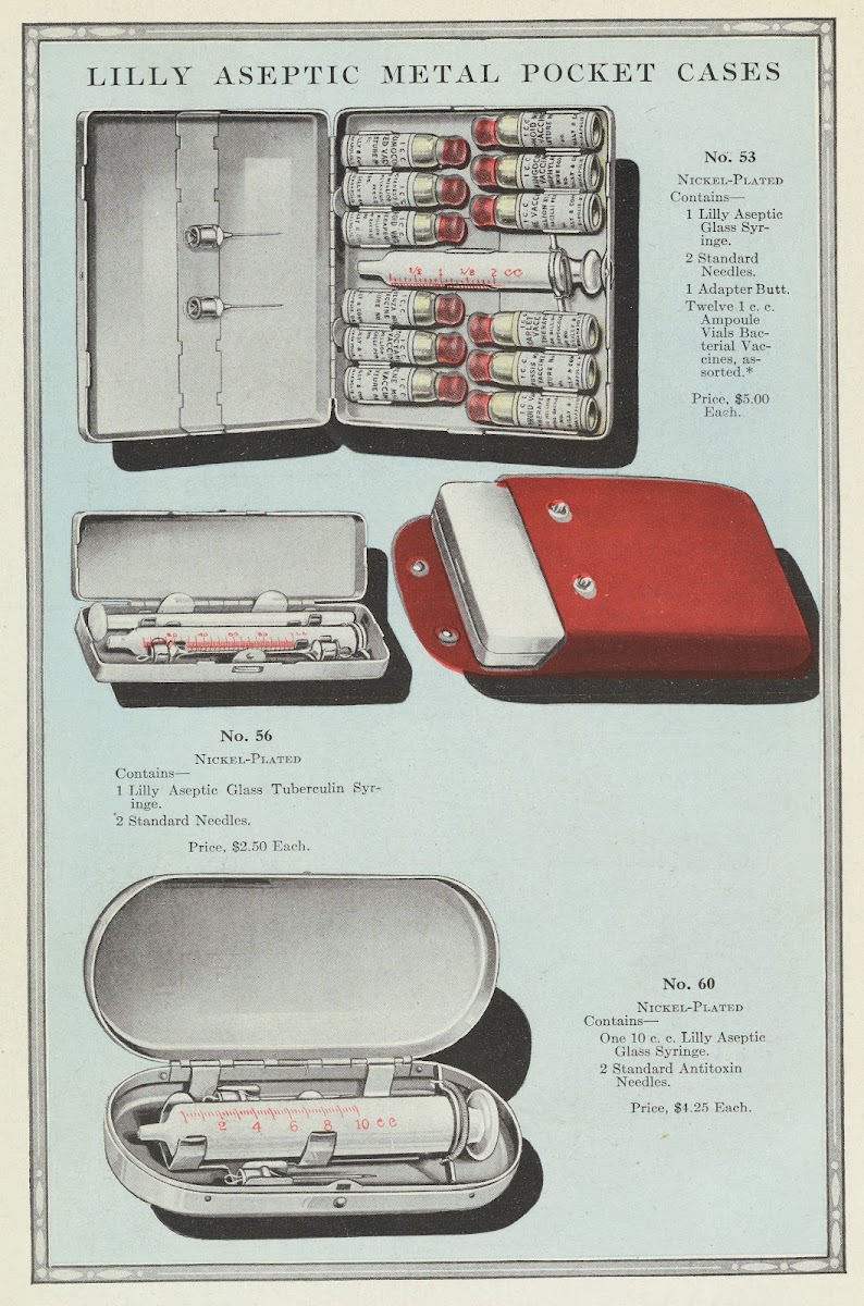 Lilly Aseptic Metal Pocket Cases 1919
