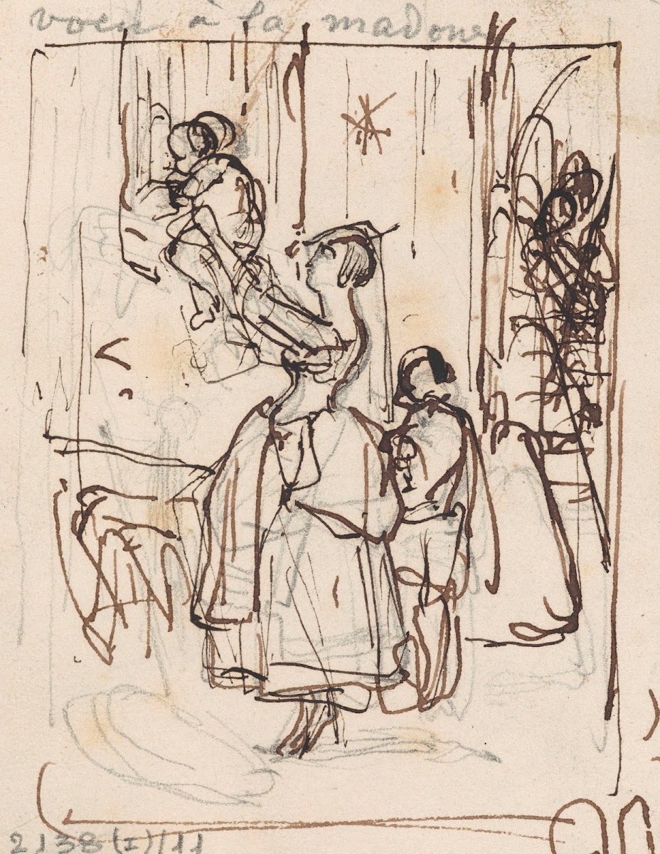 Italian Woman Holding a Child at a Prison