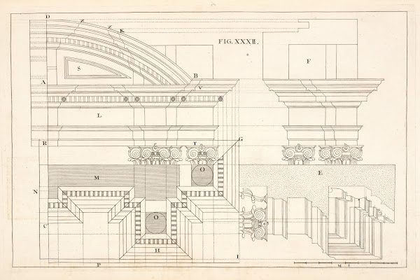The geometrical design of a cornice of the composite order 1707