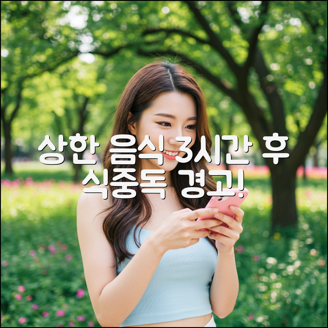 상한 음식, 3시간 후 식중독 증상!