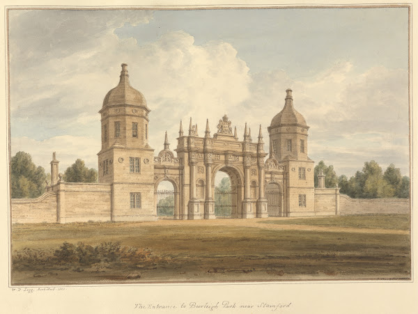 The Entrance to Burleigh park near Stamford 1811