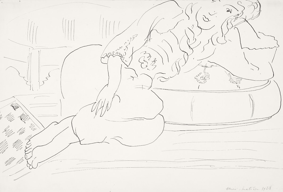 Odalisque damier coussin 1928