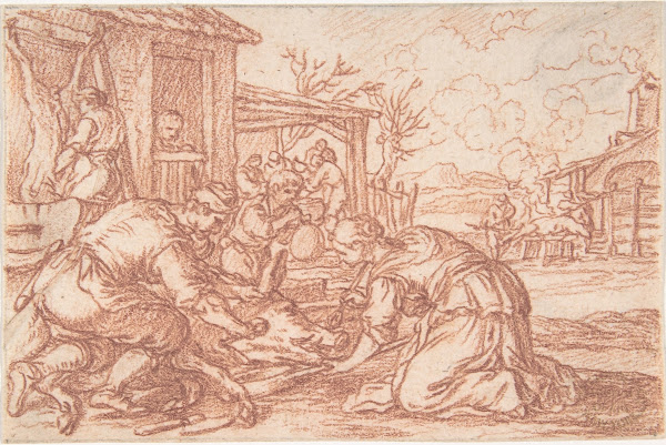 December one of a series representing the labors of the months 1690