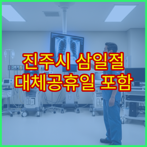 진주시 삼일절 대체공휴일 포함 병원 운영 현황, 진료 가능 시간 확인