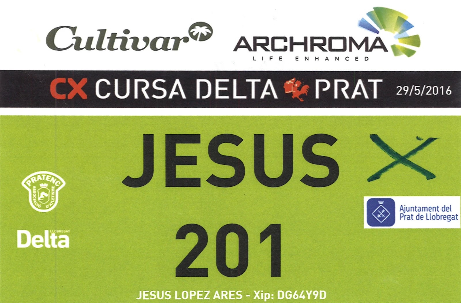 Dorsal de Cursa Delta Prat