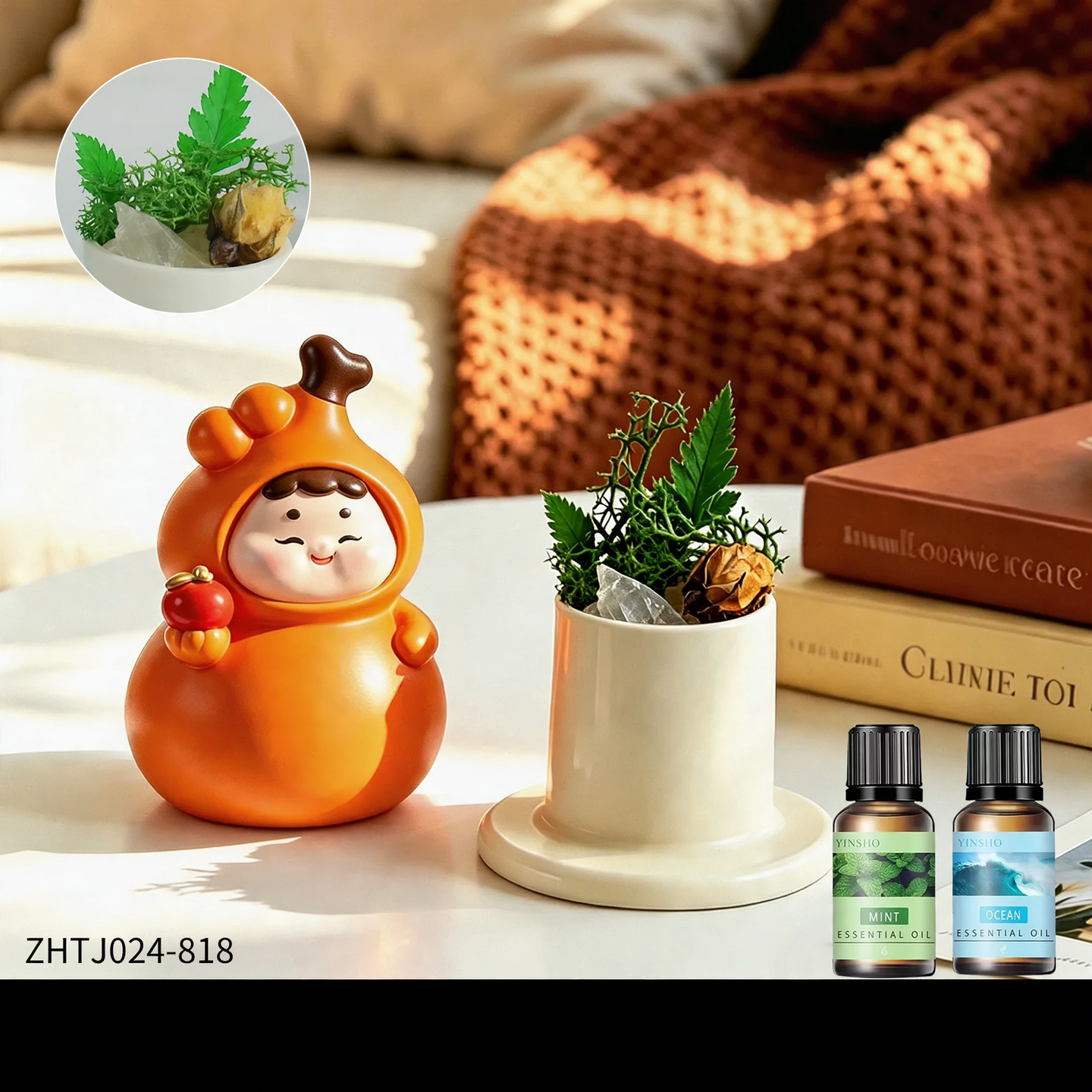 Pumpkin fragrance diffuser with fragrance stones