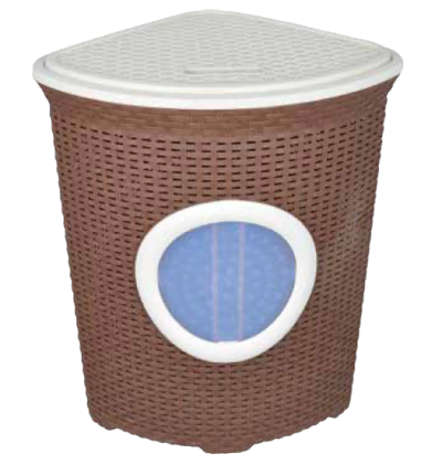 Rattan Corner Laundry Basket