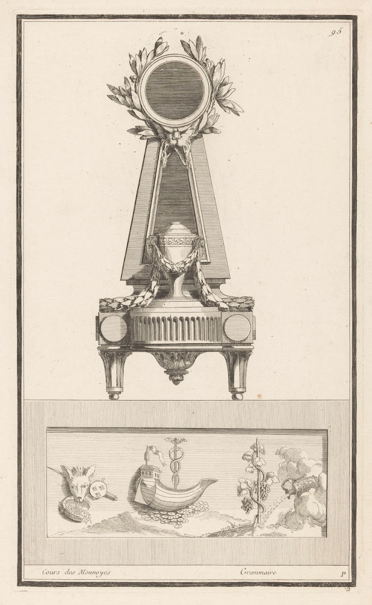 Cours des Monnoyes Grammaire 1768   1771
