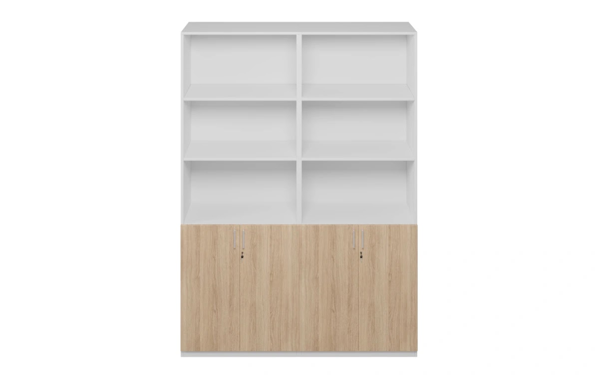 RADAR Color Full Height Four-Lower Door and Top Open Storage Cabinet