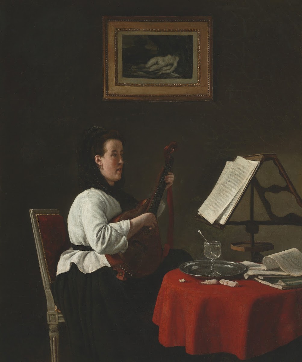 Young Woman with a Mandolin Portrait of Louison Köhler c 18731874