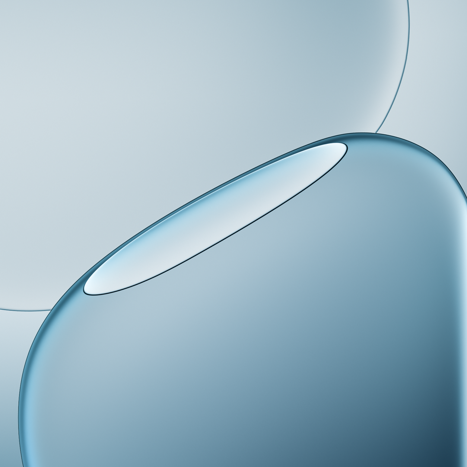 Download Smooth Blue Glass Shapes Full HD iPhone