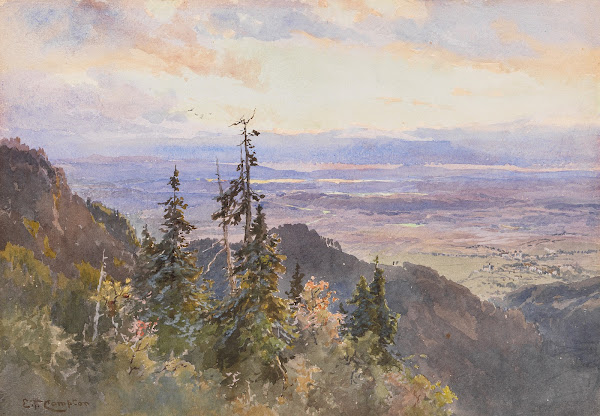 An der Benediktenwand Blick auf Schlehdorf und den Kochelsee 1875
