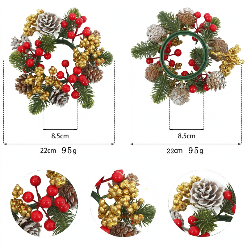 Weihnachtlicher Tischkranz mit Tannenzapfen