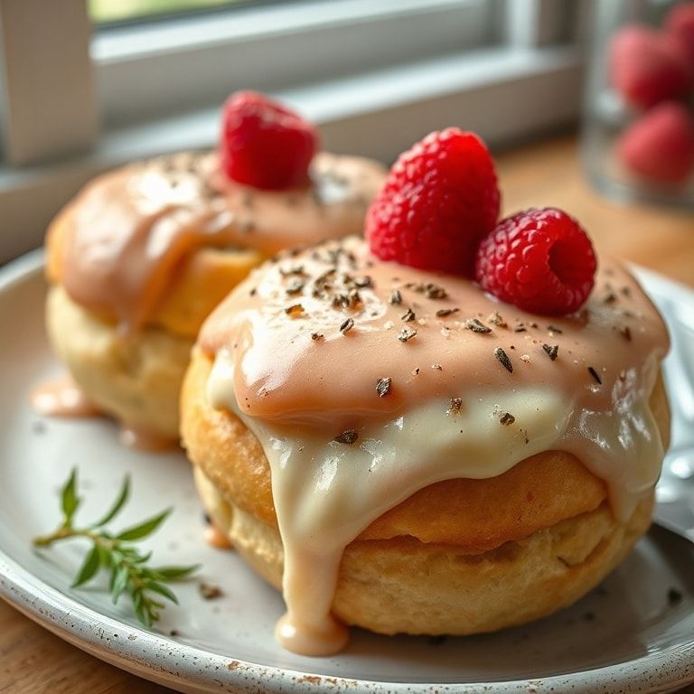 Raspberry Rose Cream Cheese Buns Recipe for Easy Mornings - Fluffy & Sweet Breakfast Treat