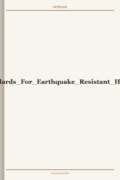 Minimum Standards For Earthquake Resistant Housing 1981